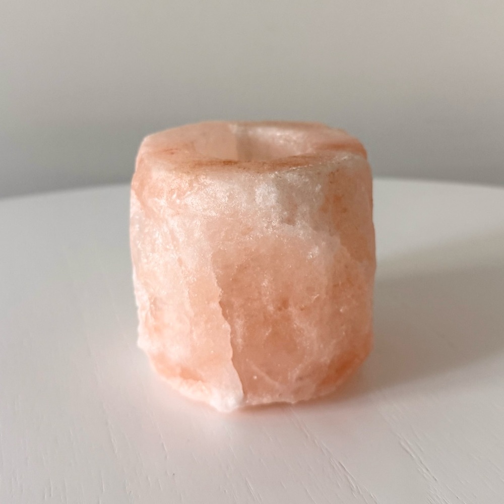 Pink Himalayan Salt Candle Holder